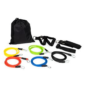 Set of 5 Fitness Resistance Bands with Handles