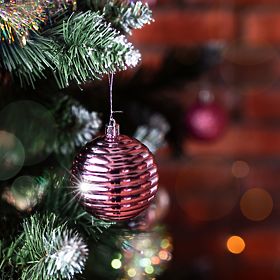 Set of Christmas Decorations Lila/Rose 208 pcs