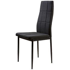 Set of Upholstered Chairs for Dining and Living Room 4pcs Black