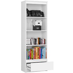 SHELF R60 1DR 4SH CLP PK WHITE