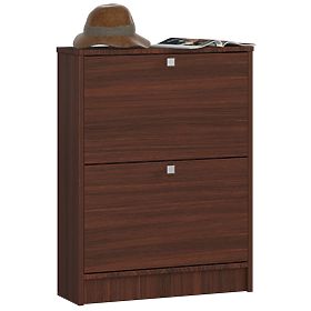 Shoe Cabinet 2 Flip Doors 60 cm - Wenge