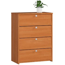 Shoe Cabinet RUBIN 4 Flip Doors 66 cm - Alder