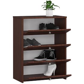 Shoe Cabinet RUBIN 4 Flip Doors 66 cm - Wenge