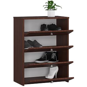 SHOE CABINET WITH 4 FLIP DOORS 60 cm WENGE