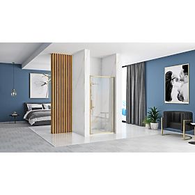 Shower Doors REA Rapid Swing 90 GOLD BRUSHED
