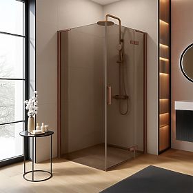 Shower Enclosure REA Hugo 90x80 Brushed Copper