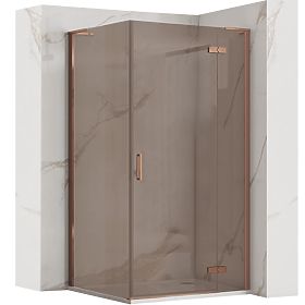 Shower Enclosure REA Hugo Brushed Copper 80x80
