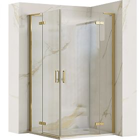 Shower Enclosure REA Hugo Double 100x100 Brushed Gold