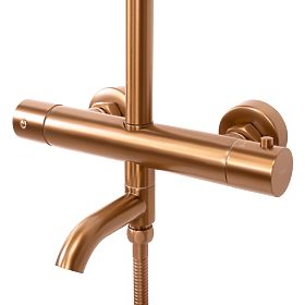 Shower Set with Thermostat Rea Lungo Brushed Copper, Rea