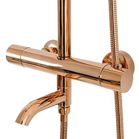 Shower Set with Thermostat Rea Lungo Copper