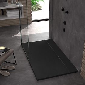 Shower Tray Bazalt Long Black 90x120