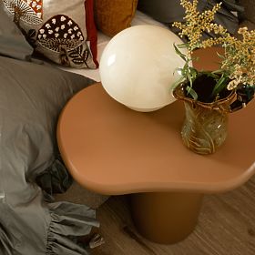 Side Table Monaco Cinnamon, Matte, Rounded Shapes