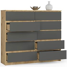 SIDEBOARD K140 10DR CLP ARTISAN OAK / GRAY
