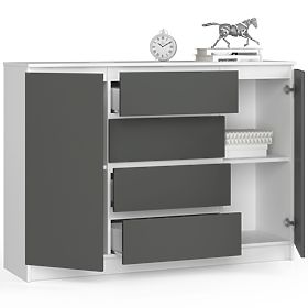 SIDEBOARD K140 2D 4DR CLP WHITE / GRAY