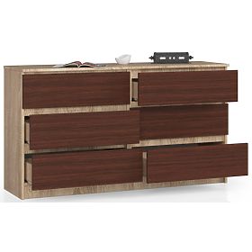 SIDEBOARD K140 6 DRAWERS CLP OAK SONOMA / WENGE