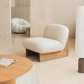 Silia Relaxation Chair Beige/Natural, Rounded Shapes