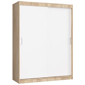 SLIDING WARDROBE 150 cm CLP MONO SONOMA/WHITE