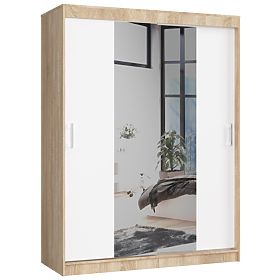 SLIDING WARDROBE 150cm CLP SONOMA / WHITE
