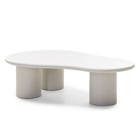 Sucre Coffee Table Grey-Beige, Matte, Rounded Shapes