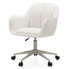 Swivel Chair Almeria, Cream/Beige Legs