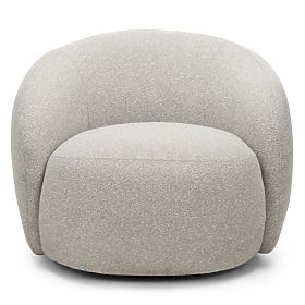 Swivel Chair Nambi Beige-Grey, Rounded Shapes