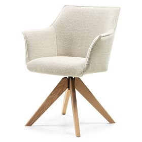 Swivel Chair Positano Cream, Oak