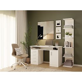 TALL WHITE SHELF 6P 180 cm 6 Shelves for Books and Documents for Office and Living Room
