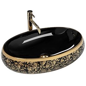 Timeless Rea Meryl Black / Gold Washbasin