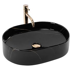 Timeless Rea Nadia 50 Black Stone Sink, Rea
