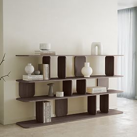 Tulumo Shelf 200 cm, Rounded, Walnut Villa
