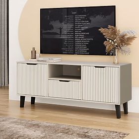 TV Cabinet Scandi 2D1S SLIM Cashmere Beige