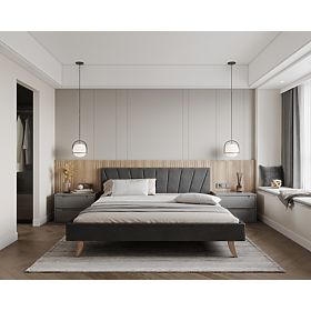 Upholstered bed HEAVEN 120 x 200 cm - Grey