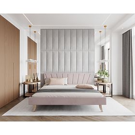 Upholstered Bed HEAVEN 120 x 200 cm - Powder Pink