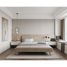 Upholstered Bed HEAVEN 140 x 200 cm - Cream