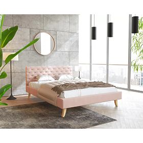 Upholstered Bed Kalifornia 120 x 200 cm - Powder Pink
