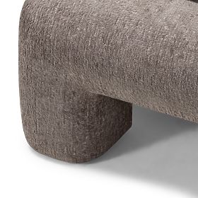 Upholstered Bed Rolly 160x200 cm, with Slats, Rounded, Brown