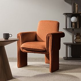 Upholstered Chair Campat Copper, Rounded