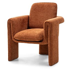 Upholstered Chair Campat Copper, Rounded