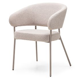 Upholstered Chair Lamu Beige, Bouclé