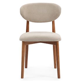 Upholstered Chair Merano Beige/Light Walnut
