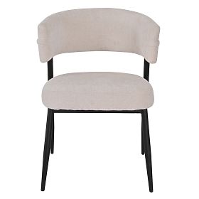 Upholstered Chair Rosario Cream/Black Legs