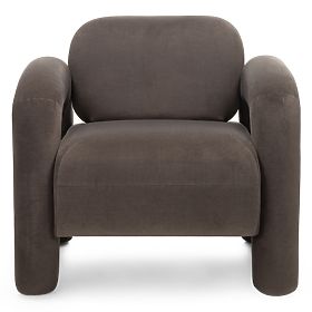 Vico Relaxation Chair, Brown, Velvet