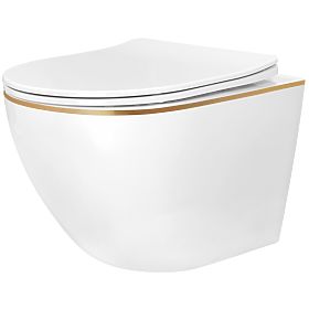 Wall-Hung Toilet Bowl Rea Carlo Mini Tornado NFQ GOLD EDGE