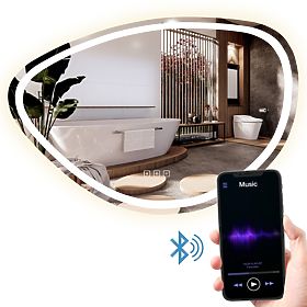 WALL LED MIRROR WITH BLUETOOTH FUNCTION 70x100cm FOG, Rea