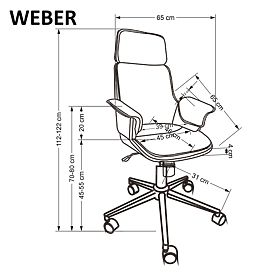 WEBER Office Chair Walnut/Black (1p=1pc)