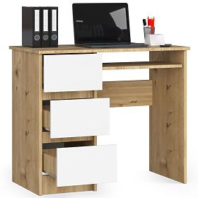 WRITING DESK A-6 CLP ARTISAN OAK / WHITE LEFT-SIDED