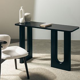 Writing Desk/Console Lichi 120 cm, Black, Arches
